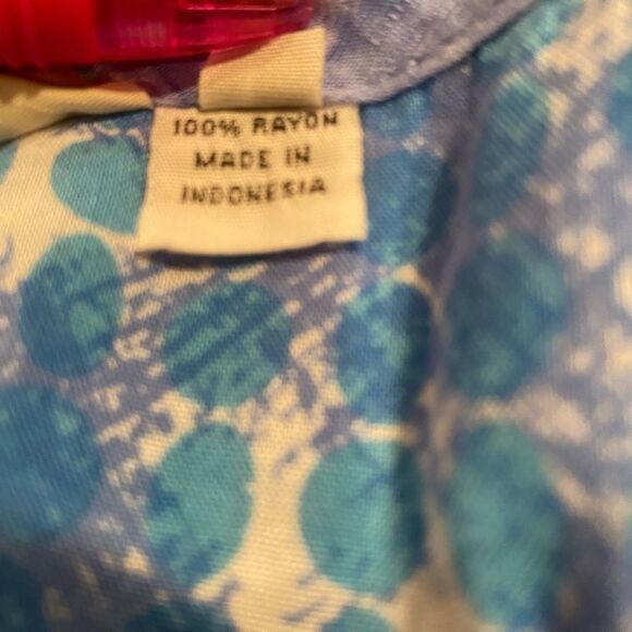 Lyng Tunic Top Rayon Size Large Button Front - Picture 10 of 14